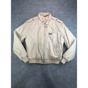Vintage Members Only Bomber Jacket RN28593.  Classic Khaki / Tan Size 44